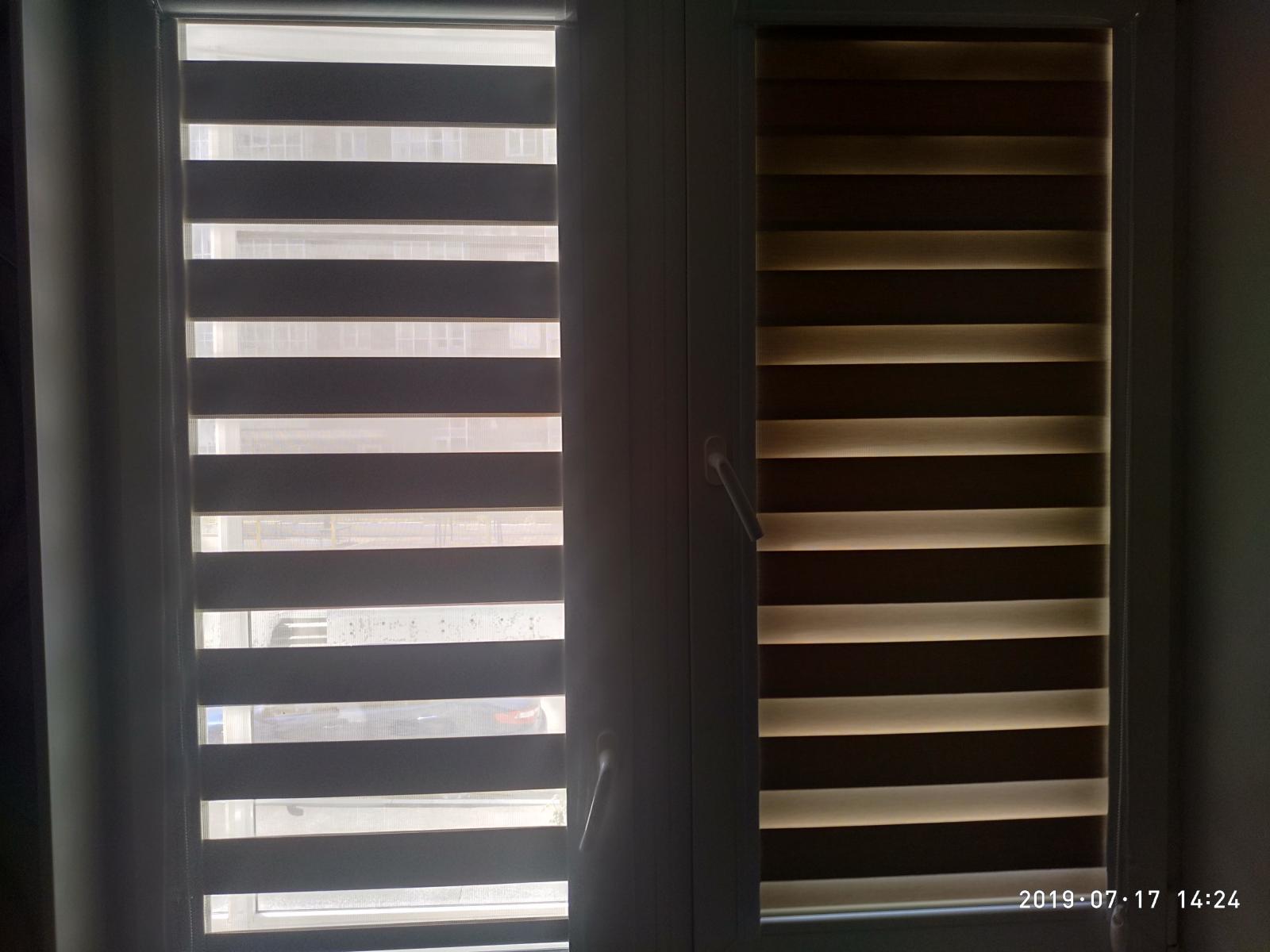 Рулонная штора "День-Ночь" Ткань "Новара" г. Ростов ,квартира ул. Рыльского