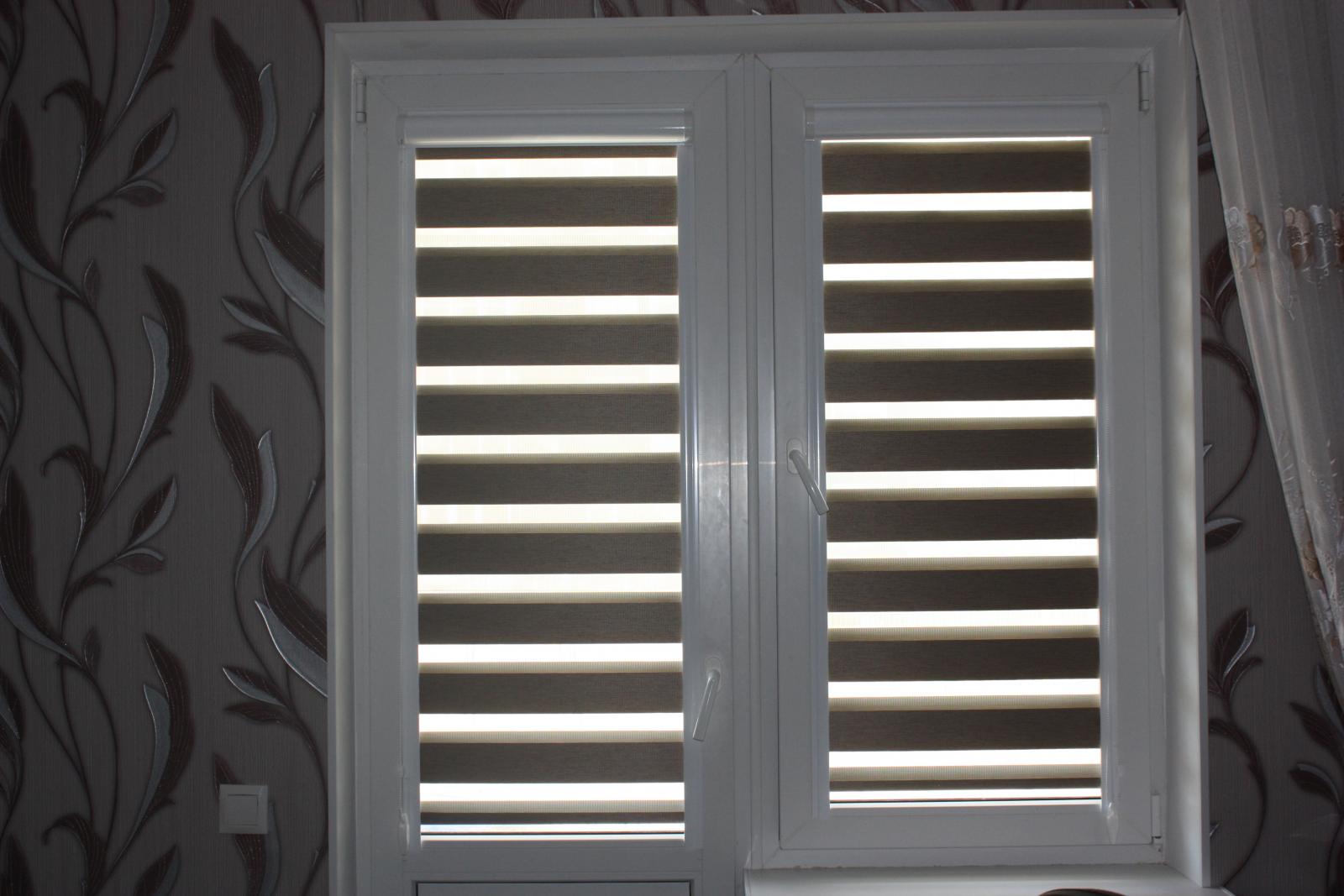 Рулонная штора "День-Ночь" Ткань "Новара" г. Ростов ,квартира ул. Рыльского